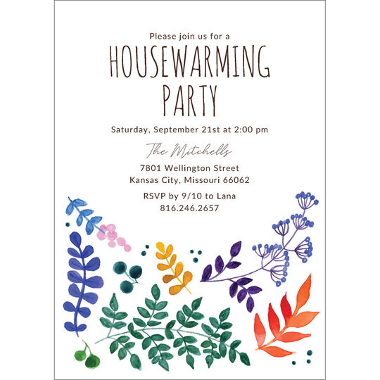 Watercolor Botanicals Invitations